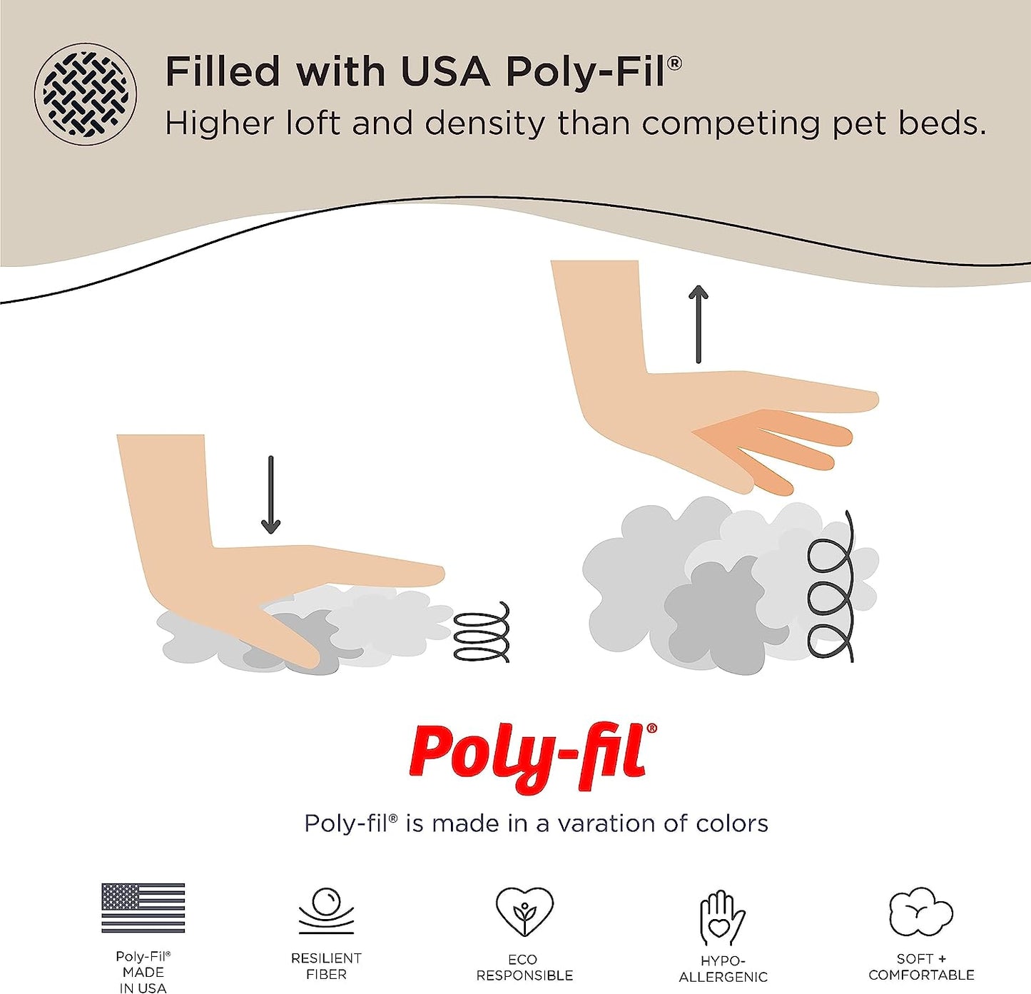 NovaPet Calming Donut Cat and Dog Bed in Shag Fur Taupe, Small 23"