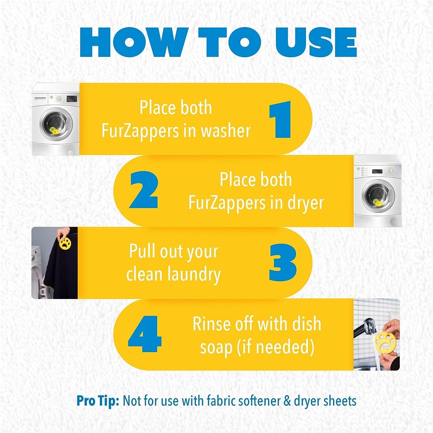 Pet Hair Remover for Laundry, 2 Pack - Reusable