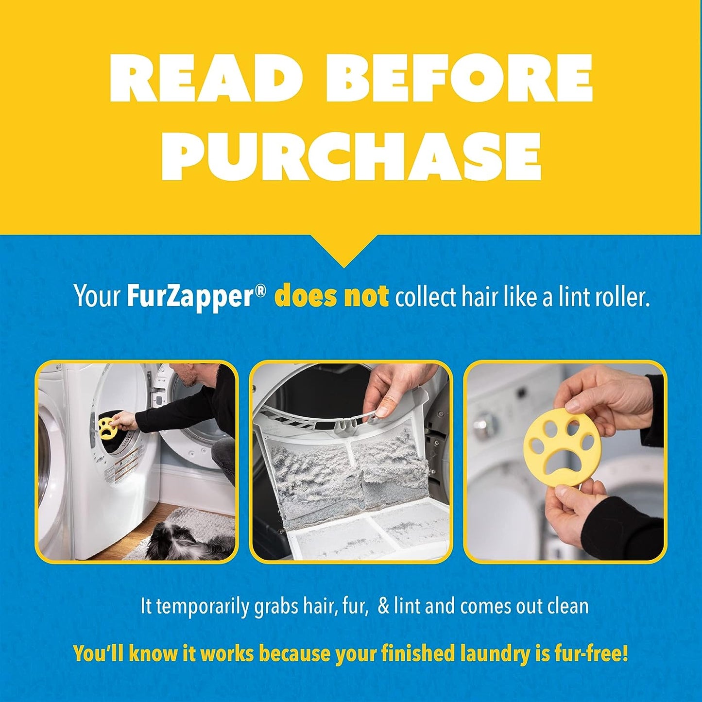 Pet Hair Remover for Laundry, 2 Pack - Reusable