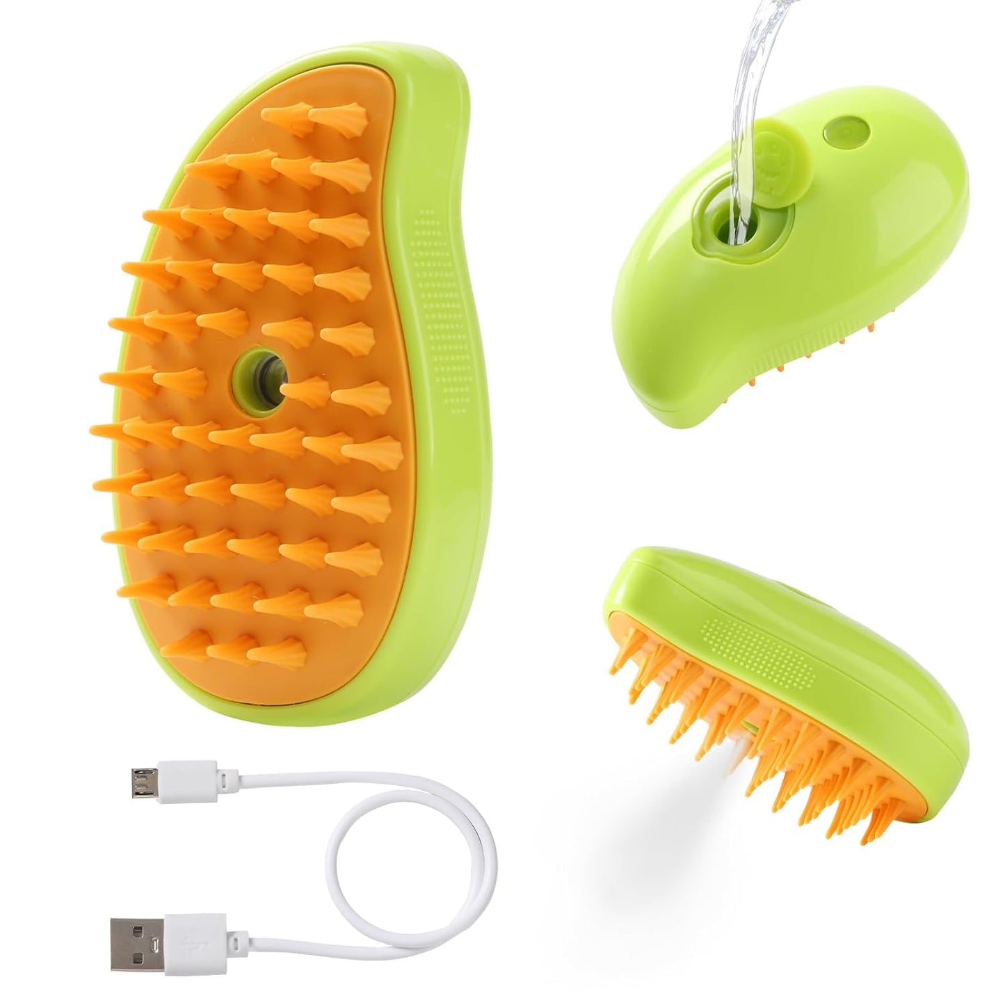 Pet Steam Brush, New 3 in1 Steamy Pet Hair Brush Cleanser with Vapor